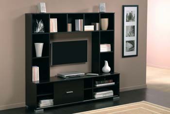 Furniture123 Hunter TV Cabinet with Open Storage in Wenge