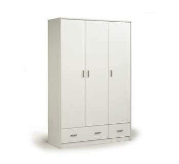 Furniture123 Initial Triple Wardrobe in White