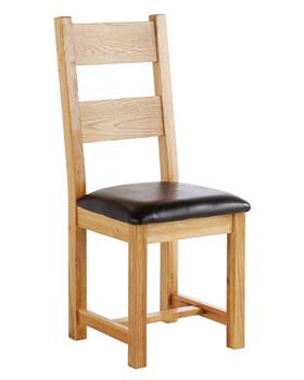 Furniture123 Jakarta Oak Dining Chairs (pair) - FREE NEXT DAY