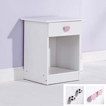 Furniture123 Jersey Kids Bedside Table with Heart and
