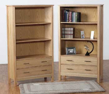 Laila Oak High Bookcase - FREE NEXT DAY DELIVERY
