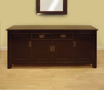 Furniture123 Ling Black Lacquered 4 Door Sideboard