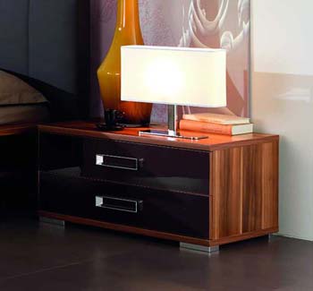 Linus Bedside Chest in Dark Brown - WHILE STOCKS