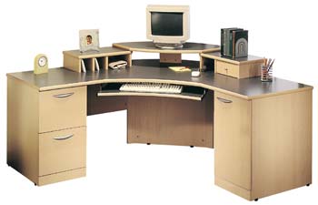 Furniture123 Living Dimensions L Workcentre in Hardrock Maple - 10012