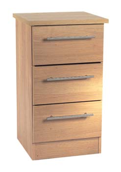 Furniture123 Loxley 3 Drawer Bedside Table