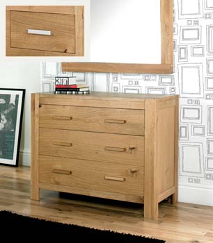 Furniture123 Lyon Oak 3 Drawer Wide Chest