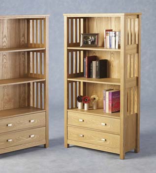 Furniture123 Marco Ash 2 Drawer Bookcase - FREE NEXT DAY