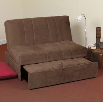 Marlie 2 Seater Sofa Bed in Chocolate