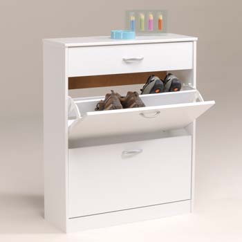 Matty Shoe Cabinet in White - SPECIAL OFFER!