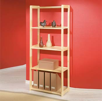 Furniture123 Meghan Pine 5 Shelf Bookcase