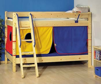Furniture123 Mickey Natural 15 - Bunk Bed with Multi-Coloured