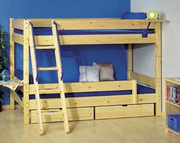 Furniture123 Mickey Natural 17 - Bunk Bed with Under Bed