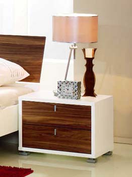 Furniture123 Milan Bedside Chest in Walnut