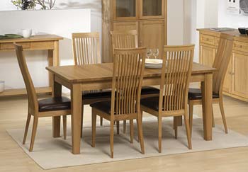 Furniture123 Mode Oak Extending Dining Table - WHILE STOCKS