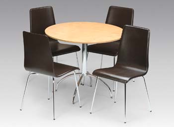 Furniture123 Mondo Leather Dining Set - FREE NEXT DAY DELIVERY