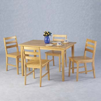 Furniture123 Mondo Oak Rectangular Dining Set