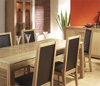Furniture123 Montana Dining Set with Oak Framed Chairs