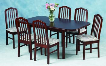 Furniture123 Montana Extending Dining Set in Mahogany