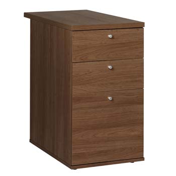 Furniture123 Newsam 3 Drawer Desk Size Cabinet in Walnut