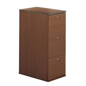 Furniture123 Newsam 3 Drawer Filing Cabinet in Walnut