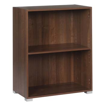 Furniture123 Newsam Low Bookcase in Walnut