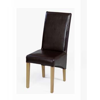 Furniture123 Nexo Light Oak Dining Chairs in Brown (pair)
