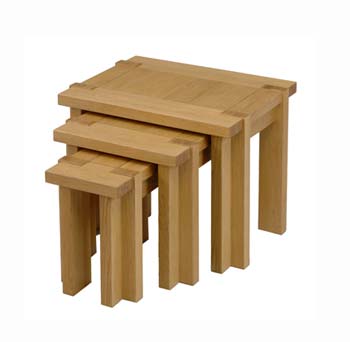 Furniture123 Nexo Light Oak Nest of Tables