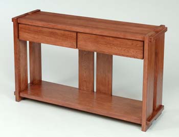 Furniture123 Nexus Console Table in Chestnut