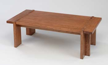 Furniture123 Nexus Rectangular Coffee Table in Chestnut