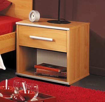 Furniture123 Nino Bedside Cabinet in Japan Pear Tree - WHILE
