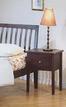 Norway Bedside Table in Cappuccino - WHILE