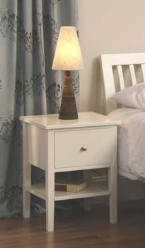 Furniture123 Norway Bedside Table in Cream - FREE NEXT DAY