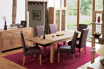 Furniture123 Nyon Oak Extending Dining Table