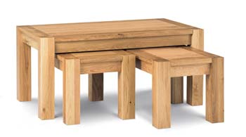 Furniture123 Nyon Oak Nest of Coffee Tables