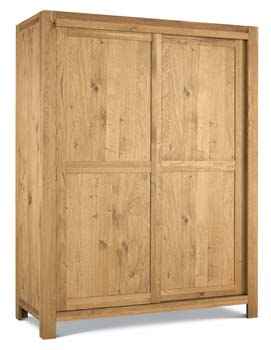 Furniture123 Nyon Oak Sliding Door Large Double Wardrobe