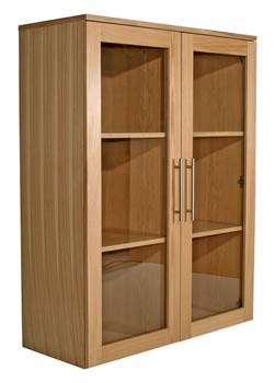 Furniture123 Oakes Wide Glazed Bookcase