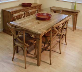 Furniture123 Oakgrove Rectangular Bench Dining Set