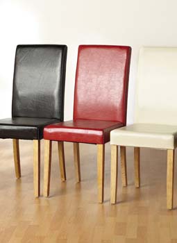 Furniture123 Oakmere Dining Chair in Red (pair)