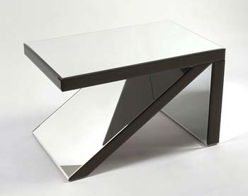 Furniture123 Obsidian Arrowhead Glass Coffee Table
