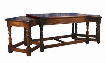 Furniture123 Olde Regal Oak Coffee Table Nest - FREE NEXT DAY