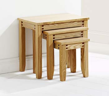 Furniture123 Oliver Light Oak Nest Of Tables