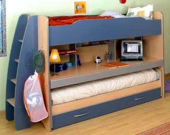 Furniture123 Optimax Highsleeper Bed in Blue