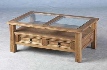 Furniture123 Original Corona Pine Glass Coffee Table