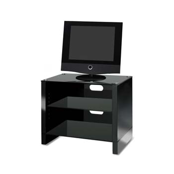 Furniture123 Orion 3 Shelf TV and Hi-fi Unit in Ebony Gloss -