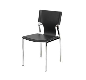 Orta Dining Chair in Black (set of 4) - FREE