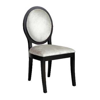 Furniture123 Palmer Black Birchwood Oval Bedroom Chair