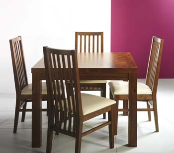 Furniture123 Panama Square Dining Set with Slatted Chairs