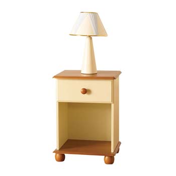 Furniture123 Provencale Pine 1 Drawer Bedside Table