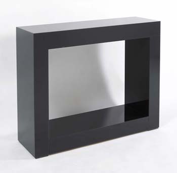 Quad Glass Console Table in Black