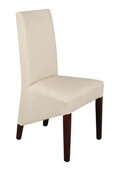 Radley Faux Leather Dining Chair in Ivory